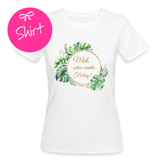 Produktbild weisses T-Shirt mit Design Freitag